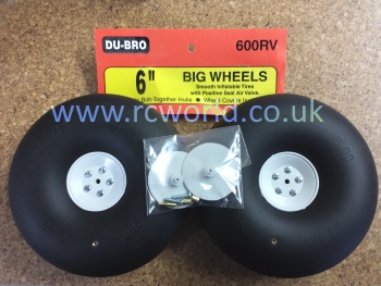 Dubro DB600Rv 6inch Smooth Inflatable Wheels Pair