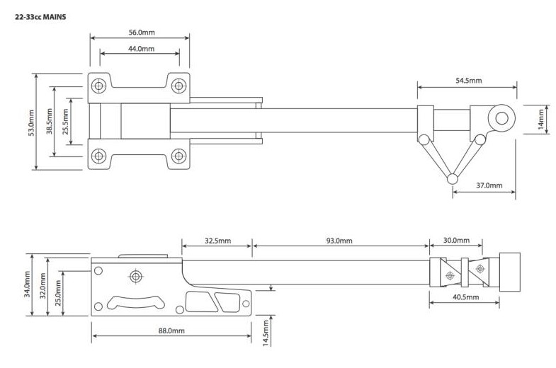 Electric Retracts 22-33cc Main Set and Legs