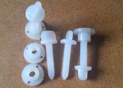 White Nylon Wing Bolts and Nut Set M4 x 20mm 