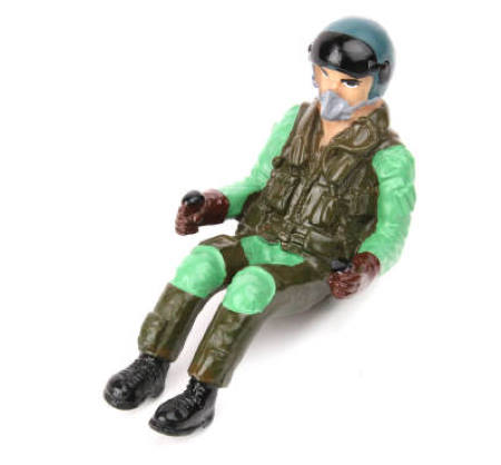 Pilot WWII Full Body Seated Brown Green