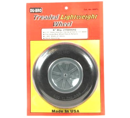 Dubro DB600TL 6inch Treaded Lightweight Wheel