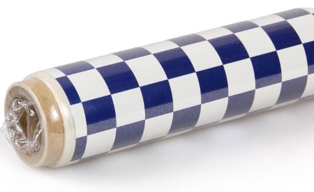 2m Oracover Fun-4 Small Chequered White/Dark Blue