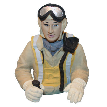 Painted Pilot Bust for 30cc Models