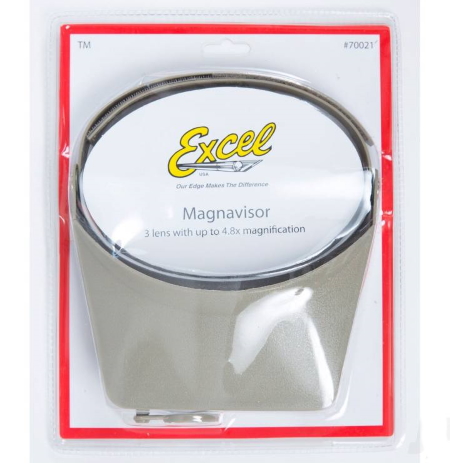 Grey MagniVisor Deluxe Head-Worn Magnifier with 4 Different Lenses