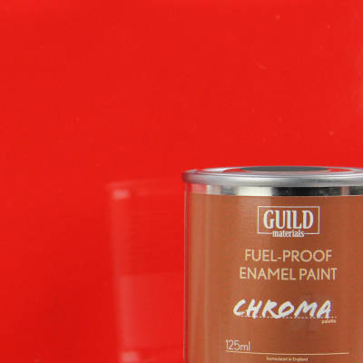 Gloss Red 125ml Tin Chroma Enamel Fuelproof Paint