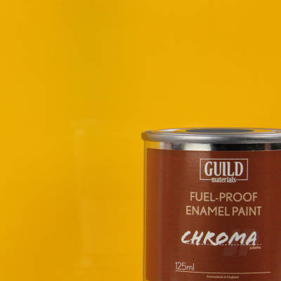 Gloss Cub Yellow 125ml Tin Chroma Enamel Fuelproof Paint