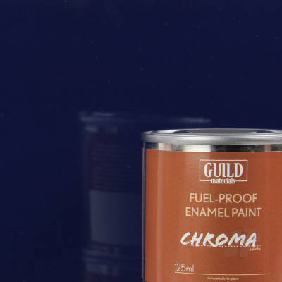 Chroma Enamel Fuelproof Paint Gloss Dark Blue 125ml Tin