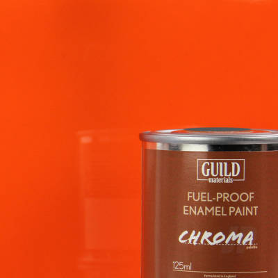 Chroma Enamel Fuelproof Paint Gloss Orange 125ml Tin