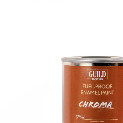 Chroma Enamel Fuelproof Paint Matt White 125ml Tin
