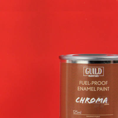 Chroma Enamel Fuelproof Paint Matt Red 125ml Tin