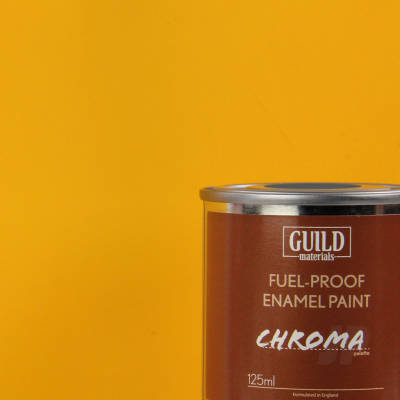 Chroma Enamel Fuelproof Paint Matt Cub Yellow 125ml Tin