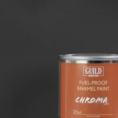 Matt Black 125ml Tin Chroma Enamel Fuelproof Paint