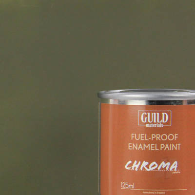 Matt Olive Drab 125ml Tin Chroma Enamel Fuelproof Paint