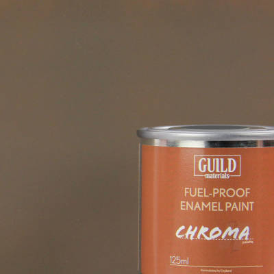 Chroma Enamel Fuelproof Paint Matt PC10 Dirty Brown 125ml Tin