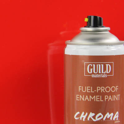 Gloss Red 400ml Aerosol Chroma Enamel Fuelproof Paint