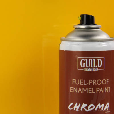 Chroma Enamel Fuelproof Paint Gloss Cub Yellow 400ml Aerosol