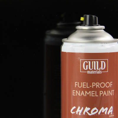 Chroma Enamel Fuelproof Paint Gloss Black 400ml Aerosol