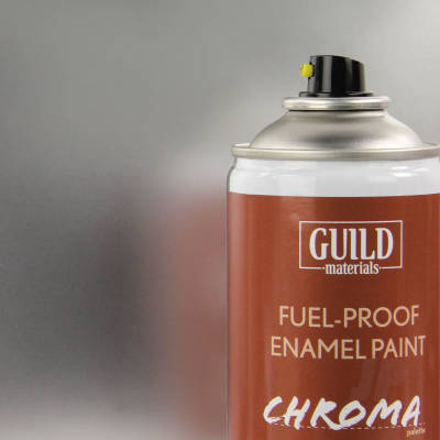 Chroma Enamel Fuelproof Paint Gloss Silver 400ml Aerosol