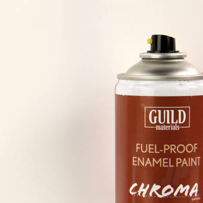 Matt White 400ml Aerosol Chroma Enamel Fuelproof Paint
