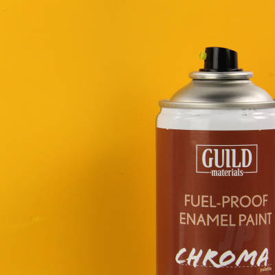 Matt Cub Yellow 400ml Aerosol Chroma Enamel Fuelproof Paint