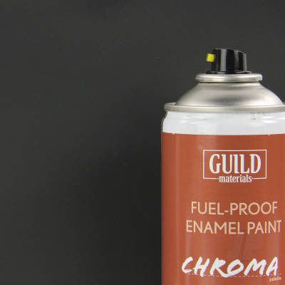 Matt Black 400ml Aerosol Chroma Enamel Fuelproof Paint