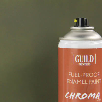 Matt Olive Drab 400ml Aerosol Chroma Enamel Fuelproof Paint