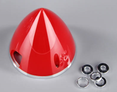 45mm Red Spinner with Aluminium Back Plate with 5 Adaptors