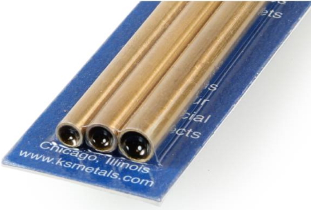 Soft Bendable Brass Tube 3/16, 7/32, 1/4 12in Pk3