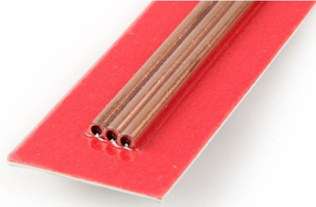 Round Copper Tube 3x300mm .36mm Wall Pk3