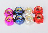 Anodized Nyloc Nut, M2 Red pk4