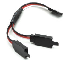 Futaba 100mm Y-Lead With Retaining Clips HD