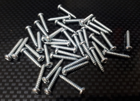 2.2x8mm Self Tapping Screw Pan Head PoziDriv Pk40