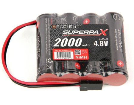 Radient NiMH 4.8V 2000mAh AA Flat Config Rechargable Battery