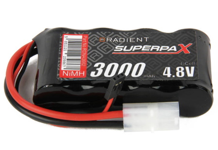Radient Superpax NiMH 4.8V 3000mAh SC Flat Rx Battery