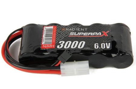 Radient NiMH 6.0V 3000mAh SC Flat Receiver Tamiya  JR plug