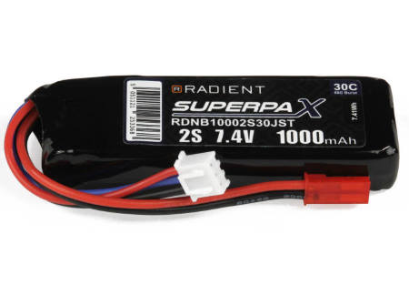 Radient LiPo 2S 1000mAh 7.4V 30C JST