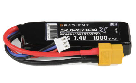 Radient LiPo 2S 1000mAh 7.4V 30C XT60