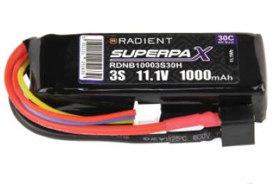 Radient LiPo 3S 1000mAh 11.1V 30C HCT Deans