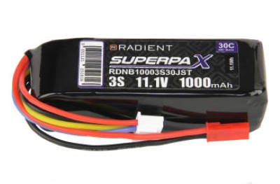 Radient LiPo 3S 1000mAh 11.1V 30C JST