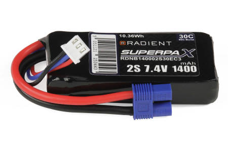 Radient LiPo 2S 1400mAh 7.4V 30C EC3