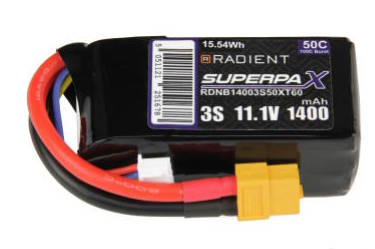 Radient LiPo 3S 1400mAh 11.1V 50C XT60