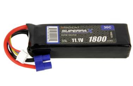 Radient LiPo 3S 1800mAh 11.1V 30C EC3