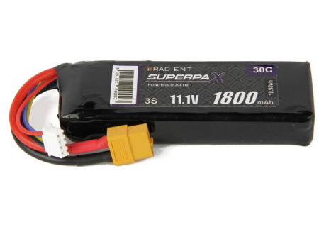 Radient LiPo 3S 1800mAh 11.1V 30C XT60