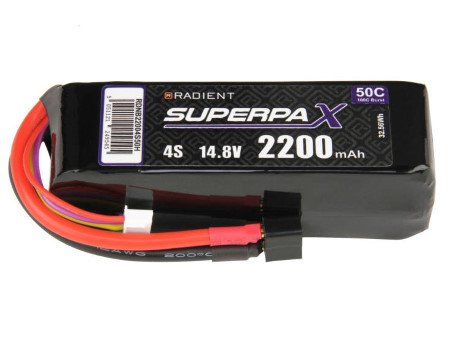 Radient LiPo 4S 2200mAh 14.8V 50C Deans