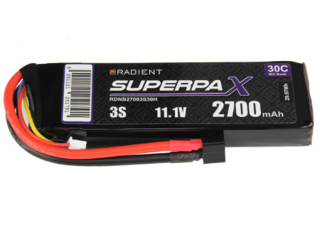 Radient LiPo 3S 2700mAh 11.1V 30C Deans