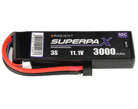 Radient LiPo 3S 3000mAh 11.1V 50C Deans