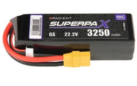 Radient LiPo 6S 3250mAh 22.2V 50C XT90