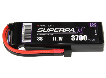 Radient LiPo 3S 3700mAh 11.1V 30C Deans