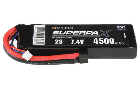 Radient LiPo 2S 4500mAh 7.4V 50C Deans