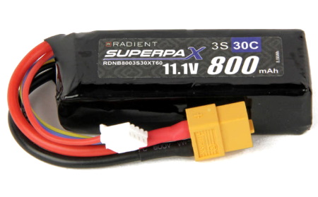 Radient LiPo 3S 800mAh 11.1v 30c XT60